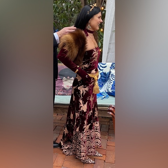 Roberto Cavalli Runway Strapless Velvet Evening Gown - Picture 1 of 16